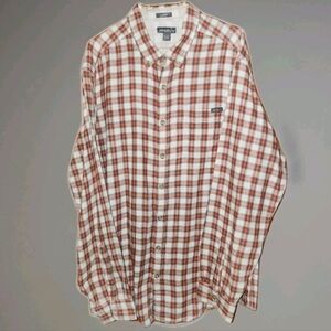 Eddie Bauer classic Flannel red gray white long-sleeves shirt | size tall xl